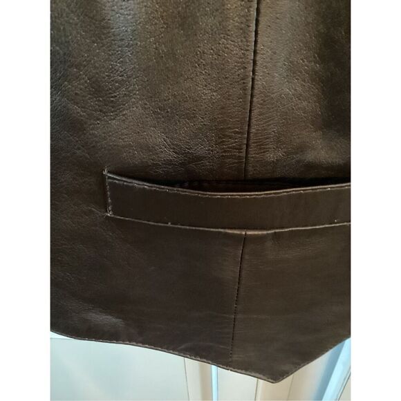 Scully 100% Leather Brown Vest Sz 2XL Lambskin Snap Front - Picture 4 of 11